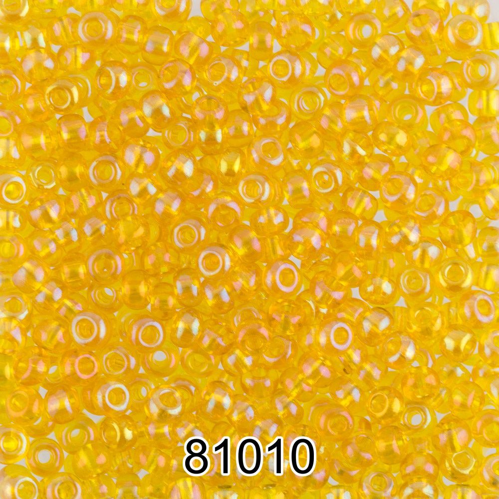 Бисер Preciosa 10/0 (2.3 мм), 500 г, 81010 (Ф145) желтый/меланж