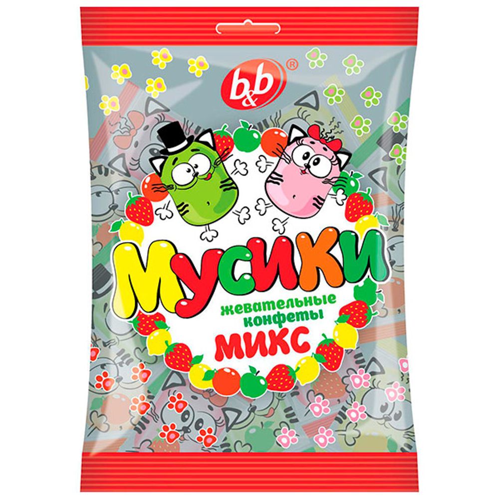 Конфеты Жев. Мусики (микс) 1кг