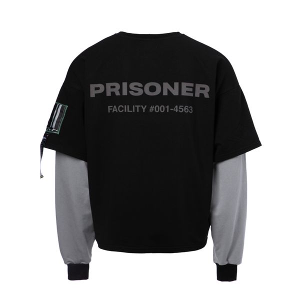 Лонгслив Prisoner Layered Kimono черный - фото 3