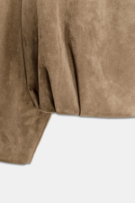 Искусственная замша, пальто с капюшоном - ZARA