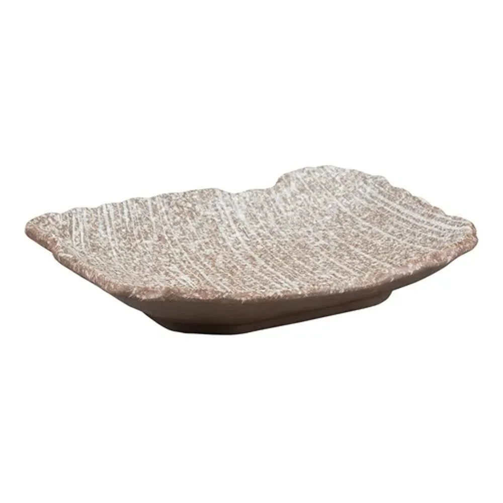 Блюдо прямоугольное 26*20 см h4,3 см Brown Crush Untouched Taiga P.L. Proff Cuisine [1]