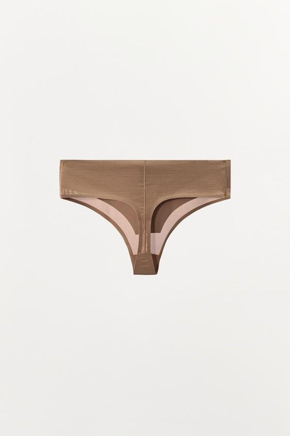 ZARA ТАНГА С ШИРОКИМ ПОЯСОМ ИЗ СМЕСОВОГО ПОЛИАМИДА, БЕЖЕВЫЙ