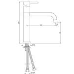 Удлиненный смеситель для раковины Jaquar Florentine FLR-CHR-5007B