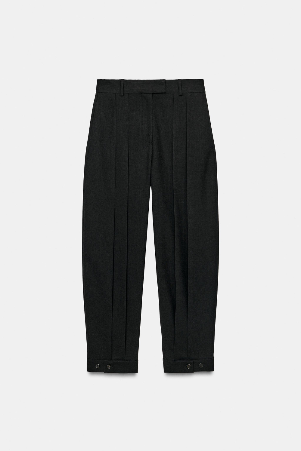 БРЮКИ С ЗАЩИПАМИ И ШЛЕВКАМИ — ZW COLLECTION — ZARA