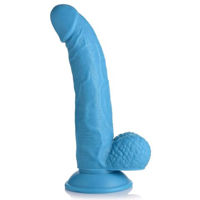 Голубой фаллоимитатор на присоске 7.5 Dildo with Balls - 21,5 см. (Цвет: голубой)