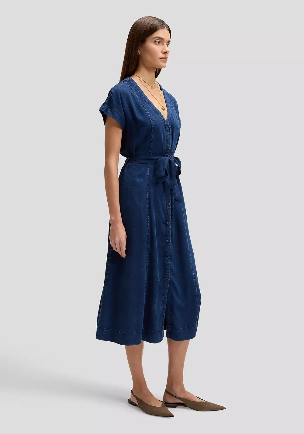 Платье BELTED MIDI DRESS 112376936