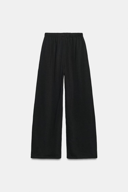ZARA БРЮКИ-ДЖОГГЕРЫ СВОБОДНОГО КРОЯ, ЧЕРНЫЙ