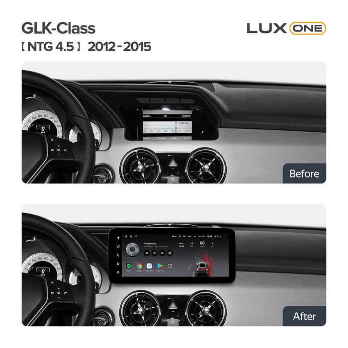 Магнитола для Mercedes-Benz GLK 2012-2015 NTG 4.5 - FarCar MB1008 монитор 12.3" на Android 13, Быстрая, CarPlay, 4G SIM-слот
