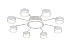 Люстра потолочная Rilon 9502/8+1 WHITE, 8×15 Вт, белая