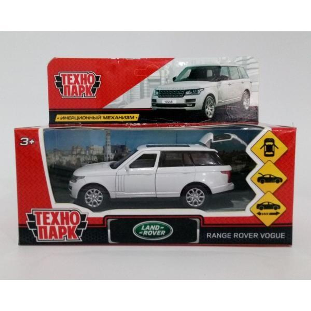 Модель ин. мет. "Range Rover Vogue" 12см, открыв. двери, белый, в коробка VOGUE-WT (Технопарк)