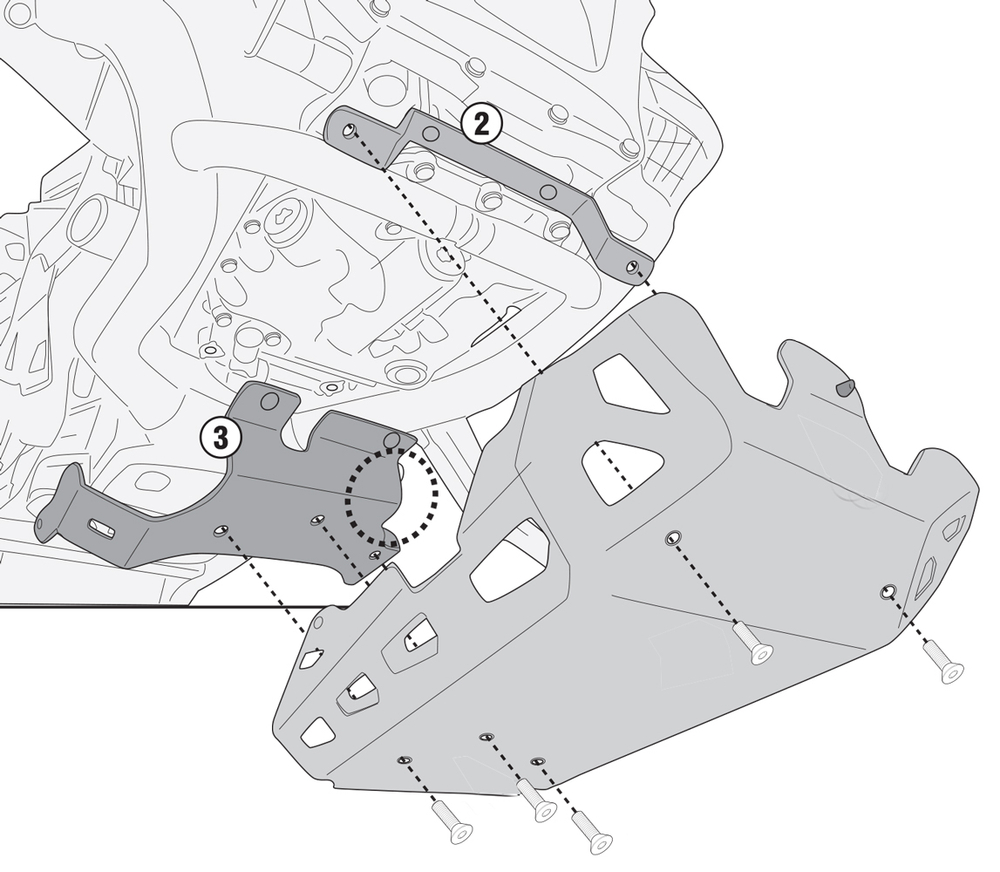 GIVI Алюминиевая защита двигателя ДВС BMW R 1300 GS Adventure (2024 +) RP5143