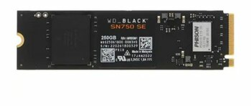 SSD WESTERN DIGITAL WD SSD, 250 ГБ, M.2, PCIe, NVMe, WDS250G1B0E