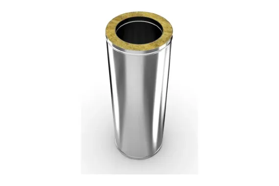 Дымоход Ferrum DN120*200 сэндвич 1000мм 0,8/430 12355