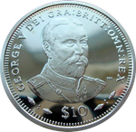 Британские Виргинские о-ва 10 долларов 2006 Король Георг V Короли и королевы Англии Серебро
