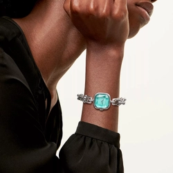 Часы - браслет из серебра 925 с бриллиантами ,Tiffany 💠Hard Wear watch blue