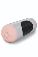 Мастурбатор-вагина Mega Grip Vibrating Stroker Pussy (Цвет: светло-серый)