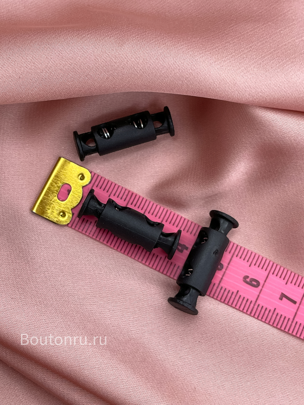 Фиксатор черный для шнура двойной цилиндр