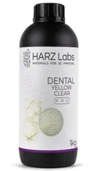 Фотография — Фотополимер HARZ Labs Dental Yellow Clear Pro (автоклавируемый), прозрачный желтый (1 кг)