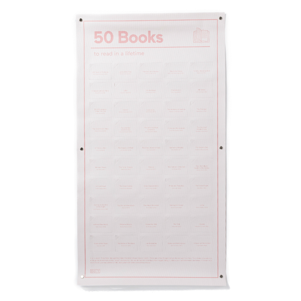 Постер «50 книг, которые нужно прочитать в жизни»