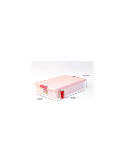 Короб для хранения IRIS THIN BOX 85л, прозрачный-розовый