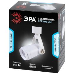 Трековый светильник однофазный ЭРА Taper TR12-GU10 WH под лампу GU10 белый | Однофазные светильники под лампу