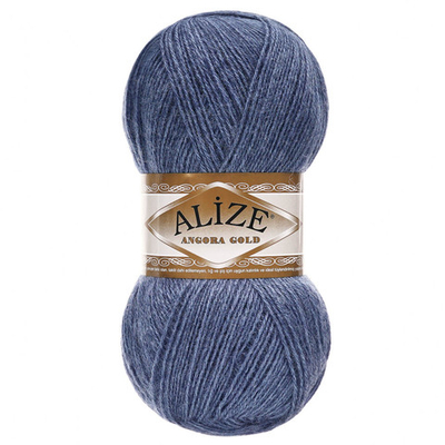 Пряжа Alize (Ализе) Angora Gold / уп.5 мот. по 100 г, 550м, 203 джинс меланж A