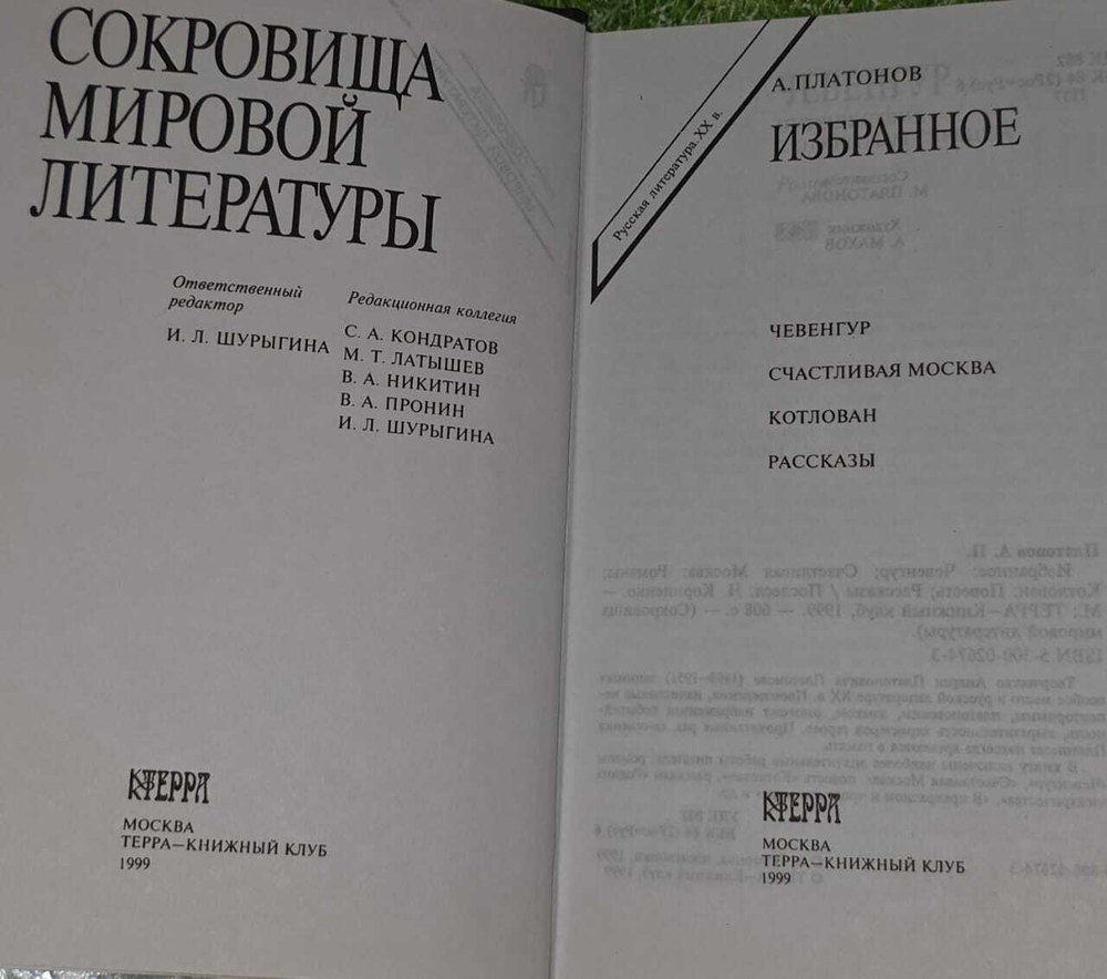 Избранное. Платонов Андрей Платонович