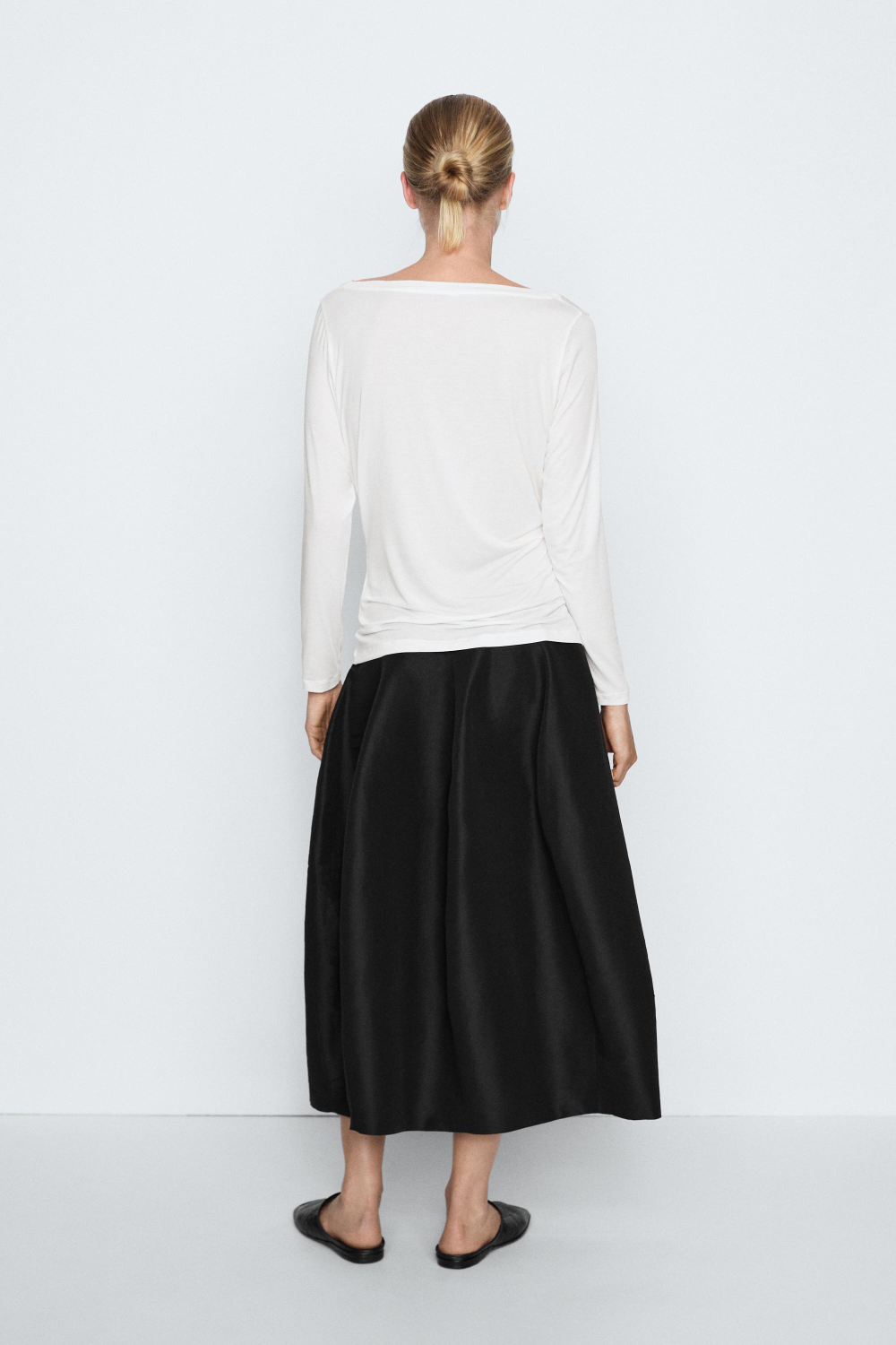 Massimo Dutti Футболка с длинными рукавами - STUDIO, натуральный/кремовый