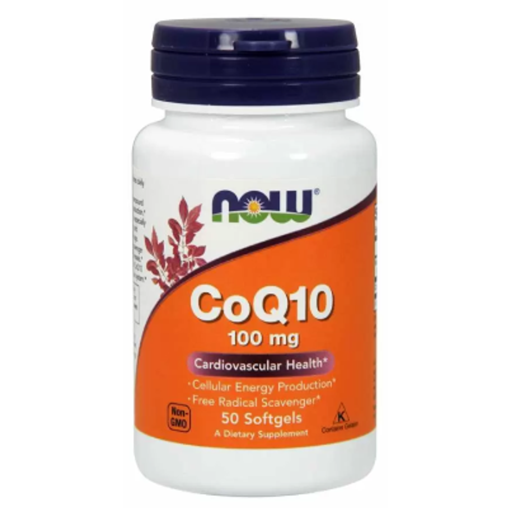 NOW CoQ10 100 мг 50 гелевых капсул