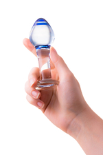 Анальная втулка Sexus Glass стекло прозрачная 11,5 см