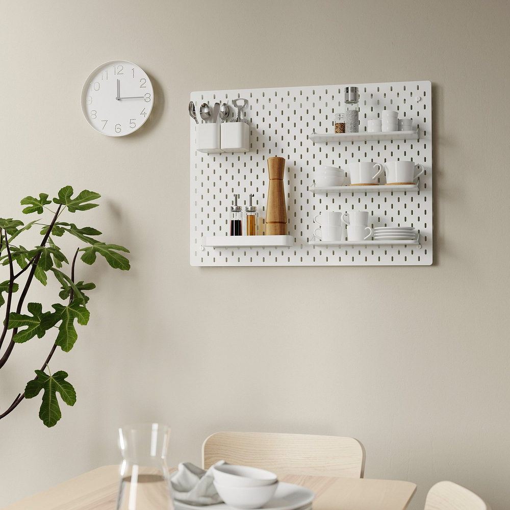IKEA SKÅDIS  (ИКЕА СКОДИС)  -  Полка выставочная - белая