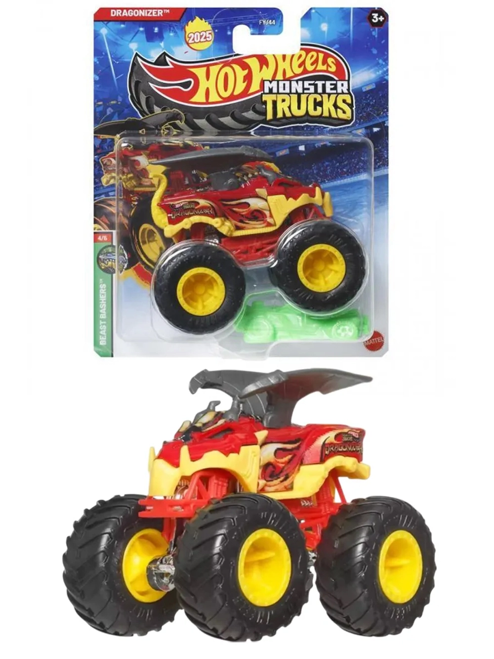 Машинка Monster Trucks Хот Вилс Dragonizer FYJ44 JCD69