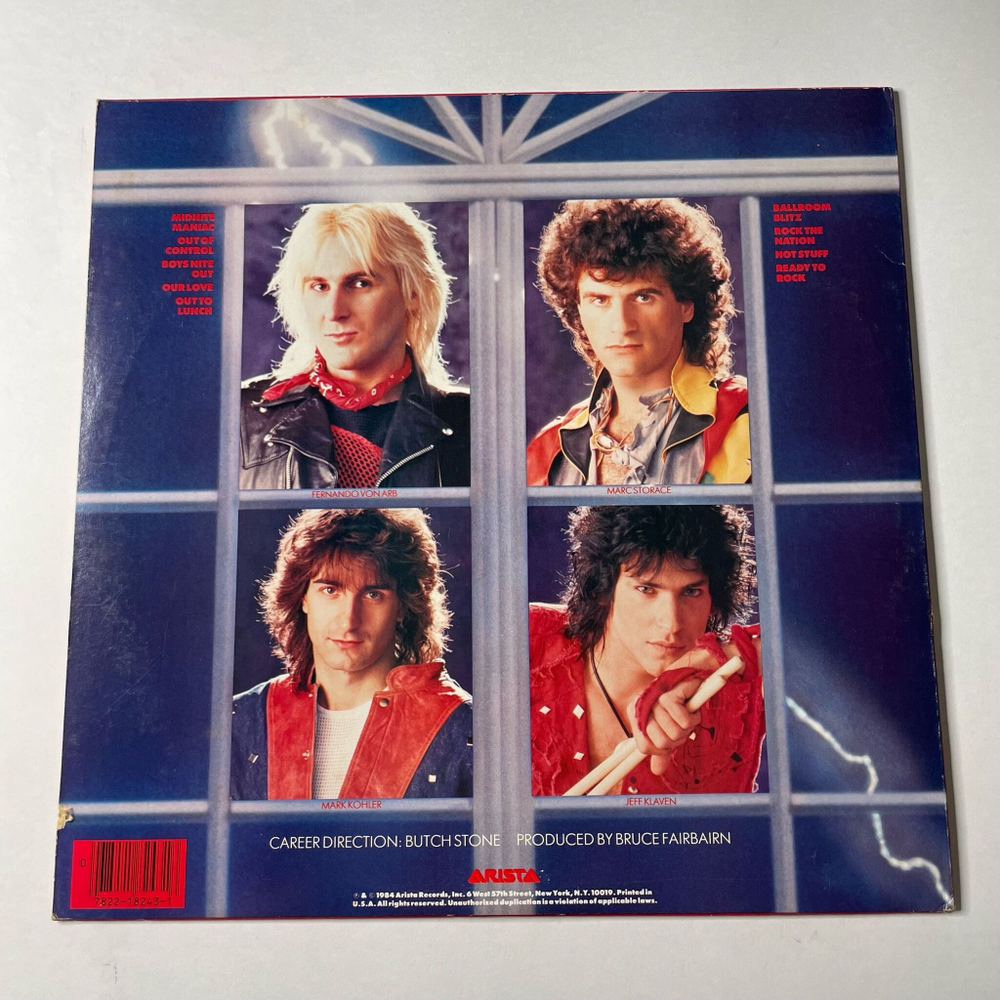 Винтажная виниловая пластинка LP Krokus The Blitz (USA 1984) Out Of Control