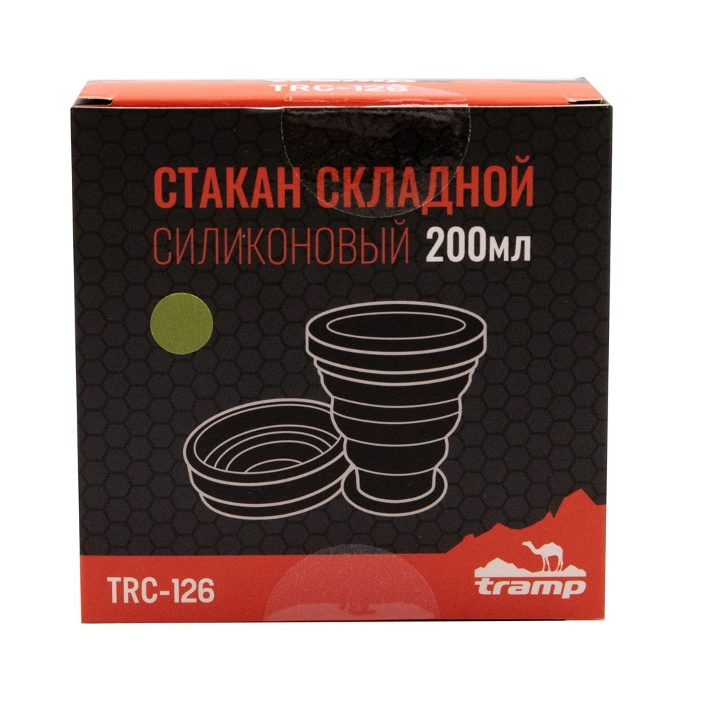 Tramp Стакан силиконовый 200 мл, TRC-126, оливковый