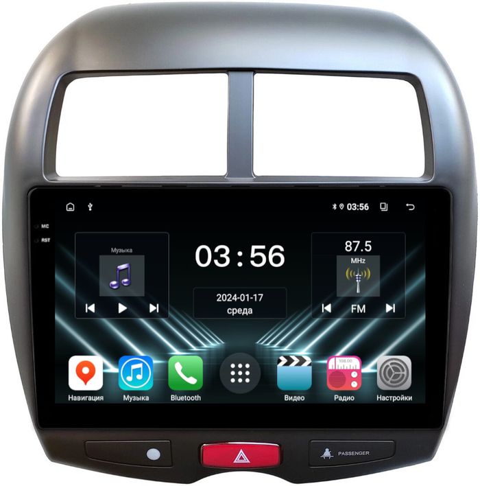 Магнитола для Mitsubishi ASX 2010-2016, Peugeot 4008, Citroen C4 Aircross - FarCar S280 монитор 10.36" IPS на Android 13, CarPlay