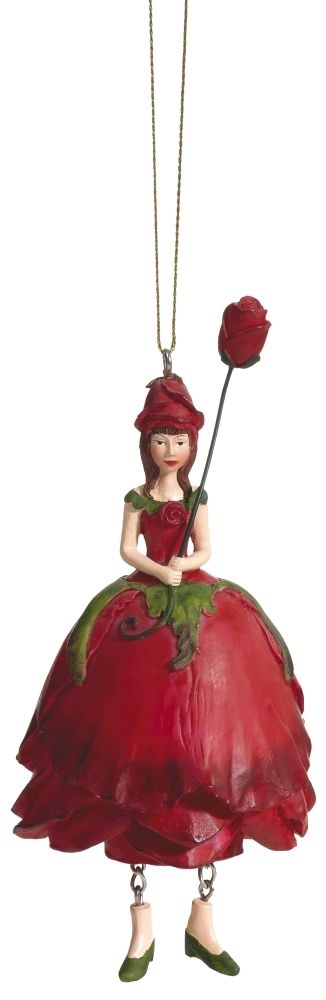 Фигурка декоративная Fiebiger Floristik: Blumenmädchen (цветочная фея) Роза, 850140-500