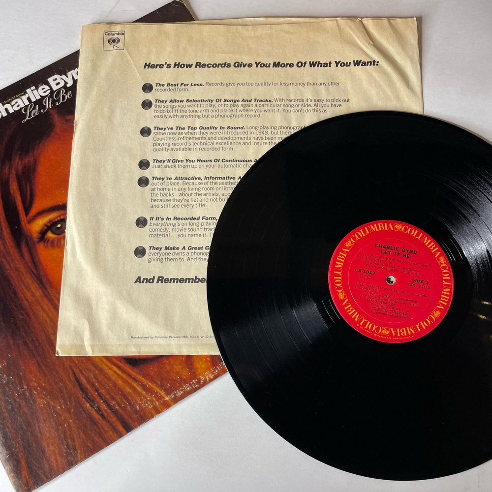 Винтажная виниловая пластинка LP Charlie Byrd Let It Be (США 1970)