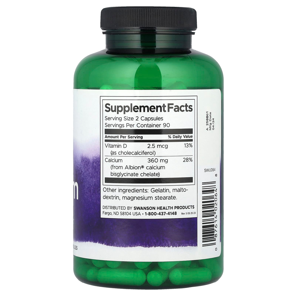 Swanson Vitamins, Albion®, кальций, 180 капсул