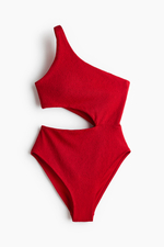 Слитный купальник High Leg на одно плечо — Светло-фиолетовый - H&M