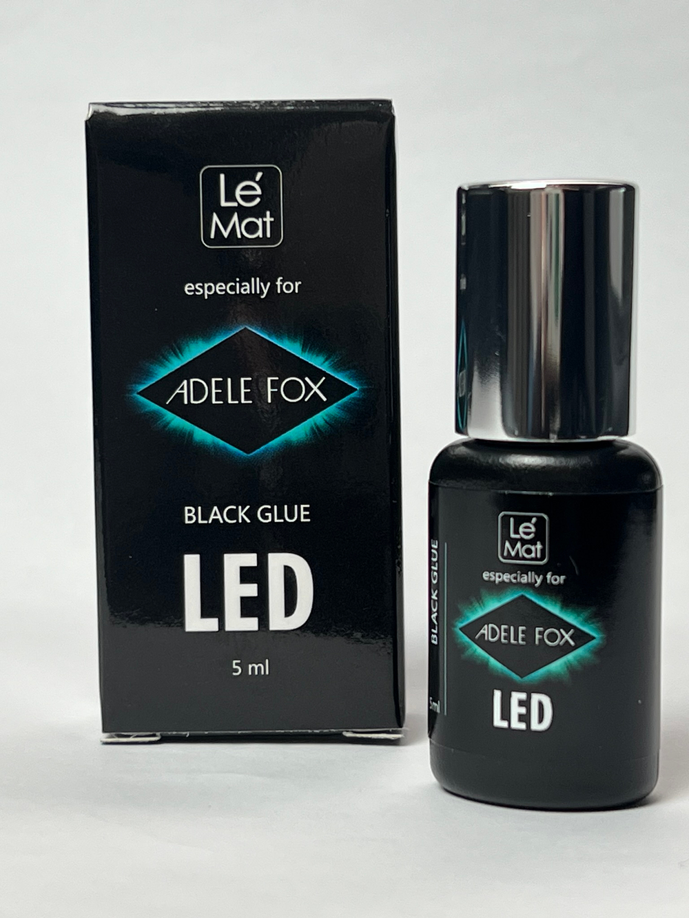LED клей для наращивания ресниц ADELE FOX & Le Mat Black "LED-0.3" 5 мл
