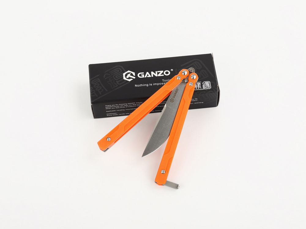 Нож-бабочка Ganzo G766-OR, оранжевый