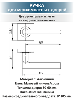 Фурнитура межкомнатных дверей POLO