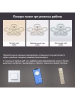 Люстра потолочная светодиодная 2009/5+5+1