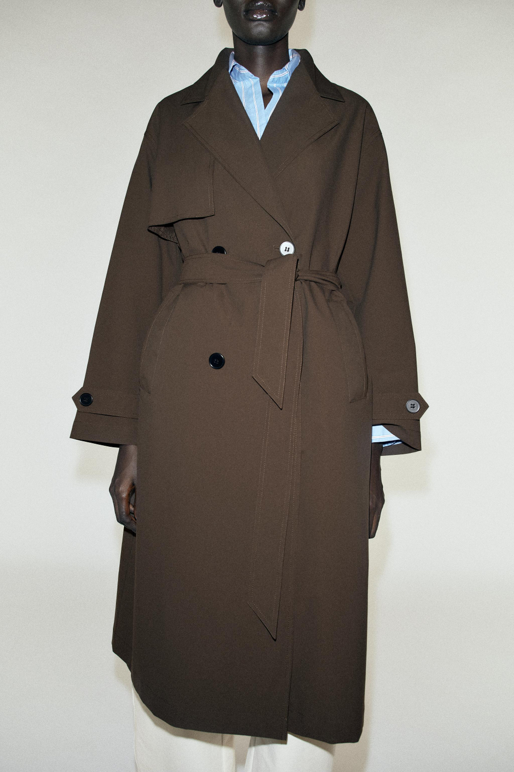 ТРЕНЧ С ПОЯСОМ WATER REPELLENT WINDPROOF — ZARA