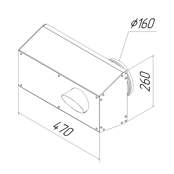 Provent IOS 160G решетка фасадная комбинированная приточно-вытяжная серая (RAL 7024)