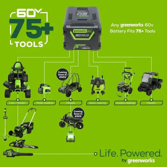 Аккумулятор "GREENWORKS" G60B2 (60V, 2 Ач) 2918307