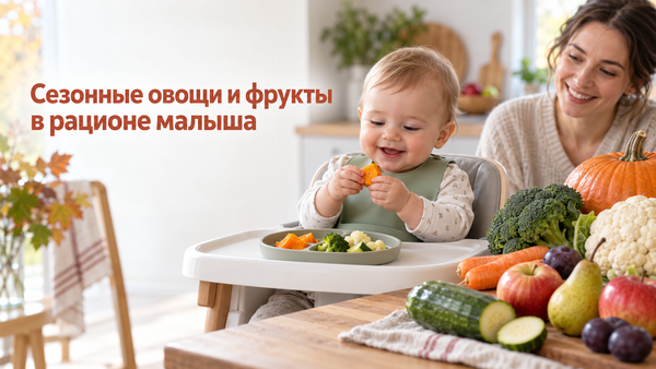 Сезонные овощи и фрукты в рационе малыша: что предложить осенью