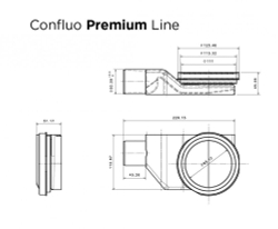 Душевой лоток Pestan Confluo Premium Line 850 Gold