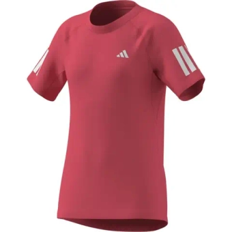 Футболка для девочки теннисная Adidas Girls Club - pure turbo