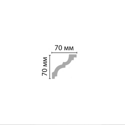 Плинтус потолочный гладкий Decomaster 96257 70х70х2400мм